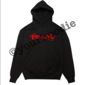 Black graphic hoodie